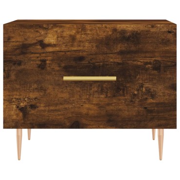 vidaXL Τραπεζάκι Σαλονιού Καπνιστή Δρυς 50x50x40cm Επεξεργασμ. Ξύλο 1 τεμ.