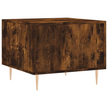 vidaXL Τραπεζάκι Σαλονιού Καπνιστή Δρυς 50x50x40cm Επεξεργασμ. Ξύλο 1 τεμ.
