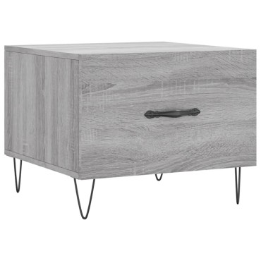 vidaXL Τραπεζάκι Σαλονιού Γκρι Sonoma 50x50x40cm Επεξεργασμένο Ξύλο 1 τεμ.