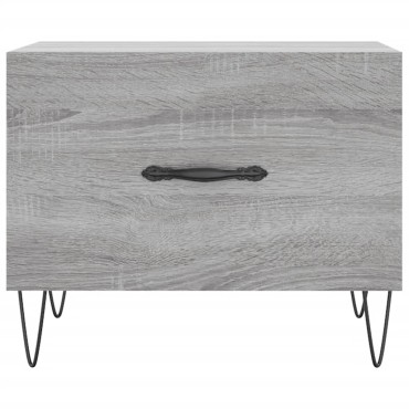 vidaXL Τραπεζάκι Σαλονιού Γκρι Sonoma 50x50x40cm Επεξεργασμένο Ξύλο 1 τεμ.