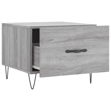 vidaXL Τραπεζάκι Σαλονιού Γκρι Sonoma 50x50x40cm Επεξεργασμένο Ξύλο 1 τεμ.