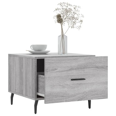 vidaXL Τραπεζάκι Σαλονιού Γκρι Sonoma 50x50x40cm Επεξεργασμένο Ξύλο 1 τεμ.