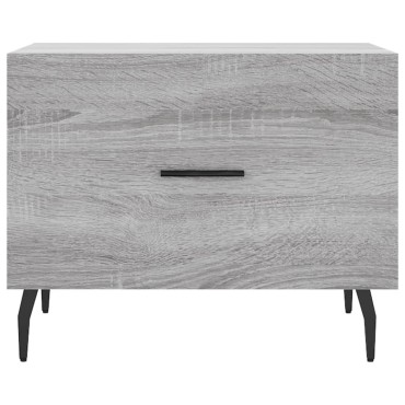 vidaXL Τραπεζάκι Σαλονιού Γκρι Sonoma 50x50x40cm Επεξεργασμένο Ξύλο 1 τεμ.