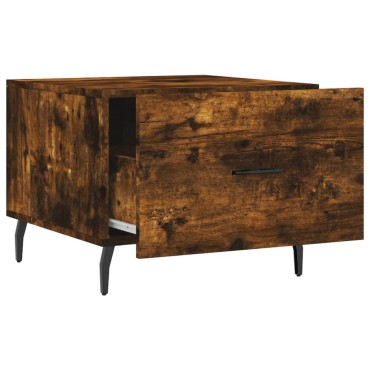 vidaXL Τραπεζάκι Σαλονιού Καπνιστή Δρυς 50x50x40cm Επεξεργασμ. Ξύλο 1 τεμ.
