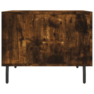 vidaXL Τραπεζάκι Σαλονιού Καπνιστή Δρυς 50x50x40cm Επεξεργασμ. Ξύλο 1 τεμ.