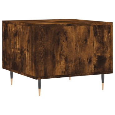 vidaXL Τραπεζάκι Σαλονιού Καπνιστή Δρυς 50x50x40cm Επεξεργασμ. Ξύλο 1 τεμ.