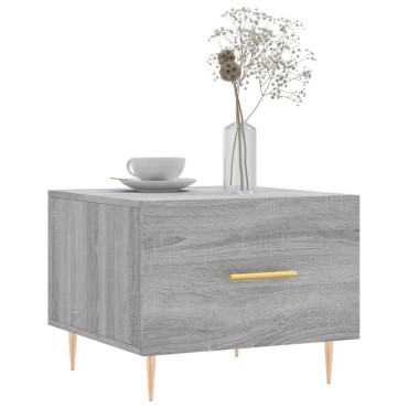 vidaXL Τραπεζάκι Σαλονιού Γκρι Sonoma 50x50x40cm Επεξεργασμένο Ξύλο 1 τεμ.