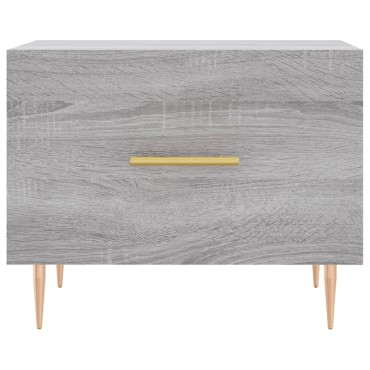 vidaXL Τραπεζάκι Σαλονιού Γκρι Sonoma 50x50x40cm Επεξεργασμένο Ξύλο 1 τεμ.
