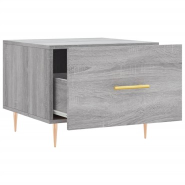 vidaXL Τραπεζάκι Σαλονιού Γκρι Sonoma 50x50x40cm Επεξεργασμένο Ξύλο 1 τεμ.