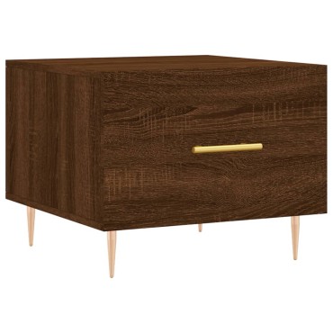 vidaXL Τραπεζάκι Σαλονιού Καφέ Δρυς 50x50x40cm Επεξεργασμένο Ξύλο 1 τεμ.