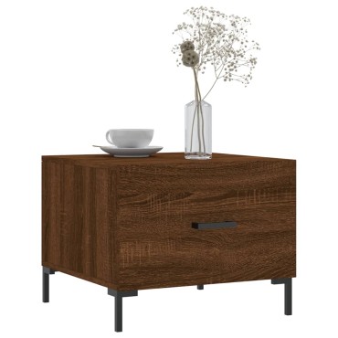 vidaXL Τραπεζάκι Σαλονιού Καφέ Δρυς 50x50x40cm Επεξεργασμένο Ξύλο 1 τεμ.