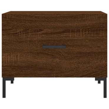 vidaXL Τραπεζάκι Σαλονιού Καφέ Δρυς 50x50x40cm Επεξεργασμένο Ξύλο 1 τεμ.