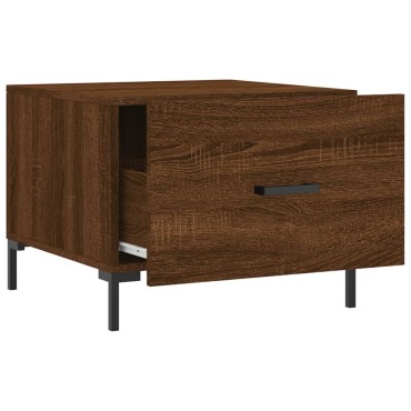 vidaXL Τραπεζάκι Σαλονιού Καφέ Δρυς 50x50x40cm Επεξεργασμένο Ξύλο 1 τεμ.