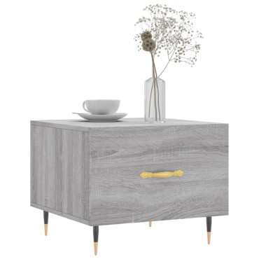 vidaXL Τραπεζάκι Σαλονιού Γκρι Sonoma 50x50x40cm Επεξεργασμένο Ξύλο 1 τεμ.
