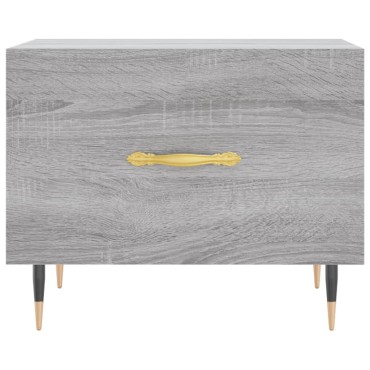 vidaXL Τραπεζάκι Σαλονιού Γκρι Sonoma 50x50x40cm Επεξεργασμένο Ξύλο 1 τεμ.