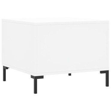 vidaXL Τραπεζάκι Σαλονιού Λευκό 50x50x40cm από Επεξεργ. Ξύλο 1 τεμ.