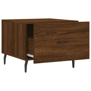 vidaXL Τραπεζάκι Σαλονιού Καφέ Δρυς 50x50x40cm Επεξεργασμένο Ξύλο 1 τεμ.