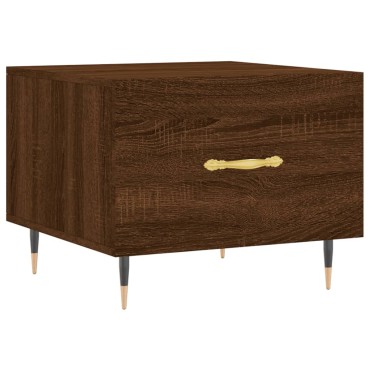vidaXL Τραπεζάκι Σαλονιού Καφέ Δρυς 50x50x40cm Επεξεργασμένο Ξύλο 1 τεμ.