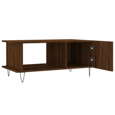 vidaXL Τραπεζάκι Σαλονιού Καφέ Δρυς 90x50x40cm Επεξεργασμένο Ξύλο 1 τεμ.