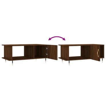 vidaXL Τραπεζάκι Σαλονιού Καφέ Δρυς 90x50x40cm Επεξεργασμένο Ξύλο 1 τεμ.