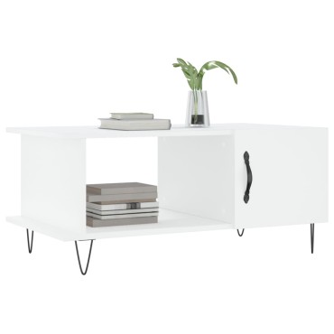 vidaXL Τραπεζάκι Σαλονιού Λευκό 90x50x40cm Επεξεργασμένο Ξύλο 1 τεμ.