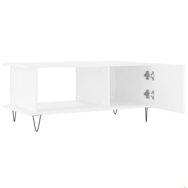 vidaXL Τραπεζάκι Σαλονιού Λευκό 90x50x40cm Επεξεργασμένο Ξύλο 1 τεμ.
