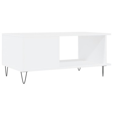 vidaXL Τραπεζάκι Σαλονιού Λευκό 90x50x40cm Επεξεργασμένο Ξύλο 1 τεμ.
