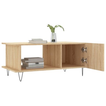 vidaXL Τραπεζάκι Σαλονιού Sonoma Δρυς 90x50x40cm Επεξεργασμένο Ξύλο 1 τεμ.
