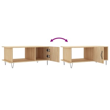 vidaXL Τραπεζάκι Σαλονιού Sonoma Δρυς 90x50x40cm Επεξεργασμένο Ξύλο 1 τεμ.