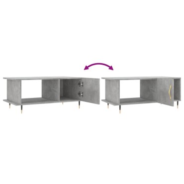 vidaXL Τραπεζάκι Σαλονιού Γκρι Σκυρ. 90x50x40cm Επεξεργασμένο Ξύλο 1 τεμ.