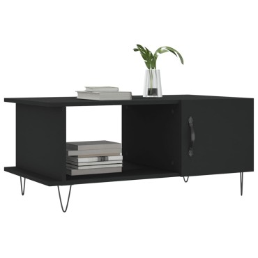 vidaXL Τραπεζάκι Σαλονιού Μαύρο 90x50x40cm Επεξεργασμένο Ξύλο 1 τεμ.