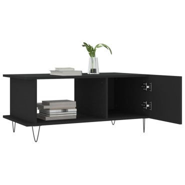 vidaXL Τραπεζάκι Σαλονιού Μαύρο 90x50x40cm Επεξεργασμένο Ξύλο 1 τεμ.