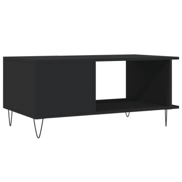 vidaXL Τραπεζάκι Σαλονιού Μαύρο 90x50x40cm Επεξεργασμένο Ξύλο 1 τεμ.