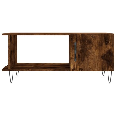 vidaXL Τραπεζάκι Σαλονιού Καπνιστή Δρυς 90x50x40cm Επεξεργασμ. Ξύλο 1 τεμ.