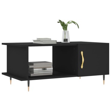vidaXL Τραπεζάκι Σαλονιού Μαύρο 90x50x40cm Επεξεργασμένο Ξύλο 1 τεμ.