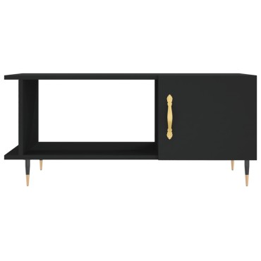 vidaXL Τραπεζάκι Σαλονιού Μαύρο 90x50x40cm Επεξεργασμένο Ξύλο 1 τεμ.