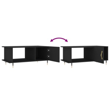 vidaXL Τραπεζάκι Σαλονιού Μαύρο 90x50x40cm Επεξεργασμένο Ξύλο 1 τεμ.