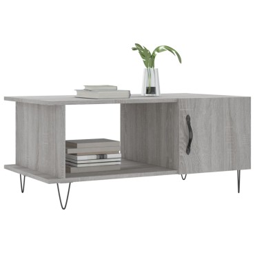 vidaXL Τραπεζάκι Σαλονιού Γκρι Sonoma 90x50x40cm Επεξεργασμένο Ξύλο 1 τεμ.