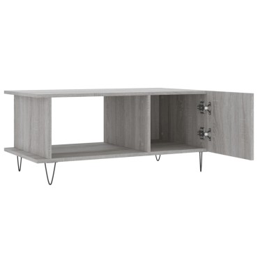 vidaXL Τραπεζάκι Σαλονιού Γκρι Sonoma 90x50x40cm Επεξεργασμένο Ξύλο 1 τεμ.