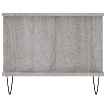 vidaXL Τραπεζάκι Σαλονιού Γκρι Sonoma 90x50x40cm Επεξεργασμένο Ξύλο 1 τεμ.