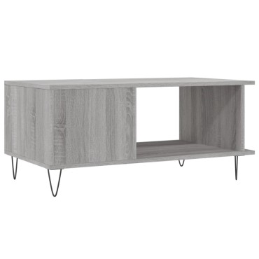 vidaXL Τραπεζάκι Σαλονιού Γκρι Sonoma 90x50x40cm Επεξεργασμένο Ξύλο 1 τεμ.