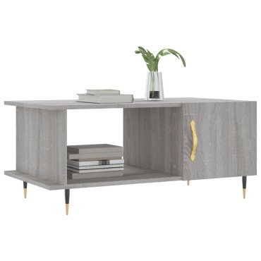 vidaXL Τραπεζάκι Σαλονιού Γκρι Sonoma 90x50x40cm Επεξεργασμένο Ξύλο 1 τεμ.