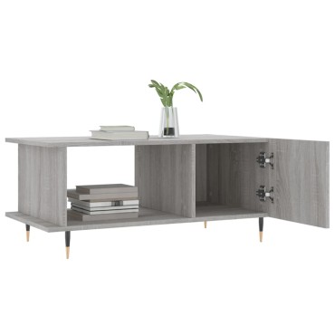 vidaXL Τραπεζάκι Σαλονιού Γκρι Sonoma 90x50x40cm Επεξεργασμένο Ξύλο 1 τεμ.