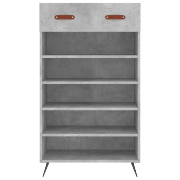 vidaXL Παπουτσοθήκη Γκρι Σκυροδέματος 60x35x105cm από Επεξεργ. Ξύλο 1 τεμ.