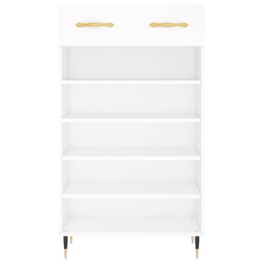 vidaXL Παπουτσοθήκη Λευκή 60x35x105cm από Επεξεργασμένο Ξύλο 1 τεμ.