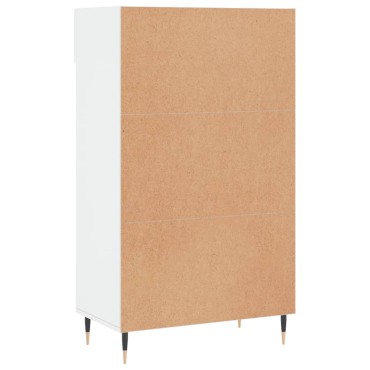 vidaXL Παπουτσοθήκη Γυαλιστερό Λευκό 60x35x105cm Επεξεργασμένο Ξύλο 1 τεμ.