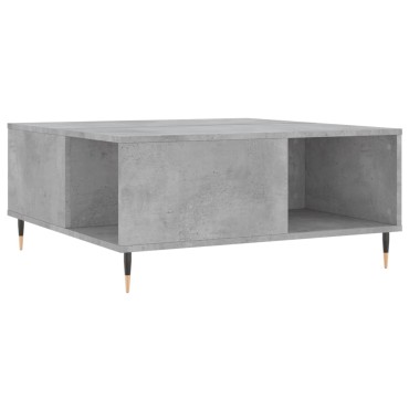 vidaXL Τραπεζάκι Σαλονιού Γκρι Σκυροδ. 80x80x36,5cm Επεξεργ. Ξύλο 1 τεμ.