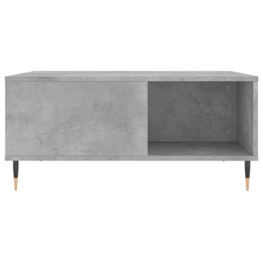 vidaXL Τραπεζάκι Σαλονιού Γκρι Σκυροδ. 80x80x36,5cm Επεξεργ. Ξύλο 1 τεμ.