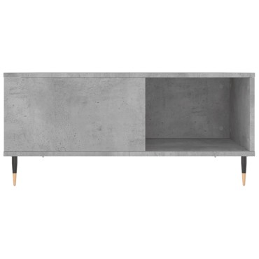 vidaXL Τραπεζάκι Σαλονιού Γκρι Σκυροδ. 80x80x36,5cm Επεξεργ. Ξύλο 1 τεμ.