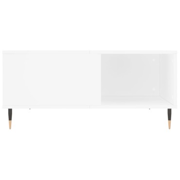 vidaXL Τραπεζάκι Σαλονιού Λευκό 80x80x36,5cm Επεξεργασμένο Ξύλο 1 τεμ.